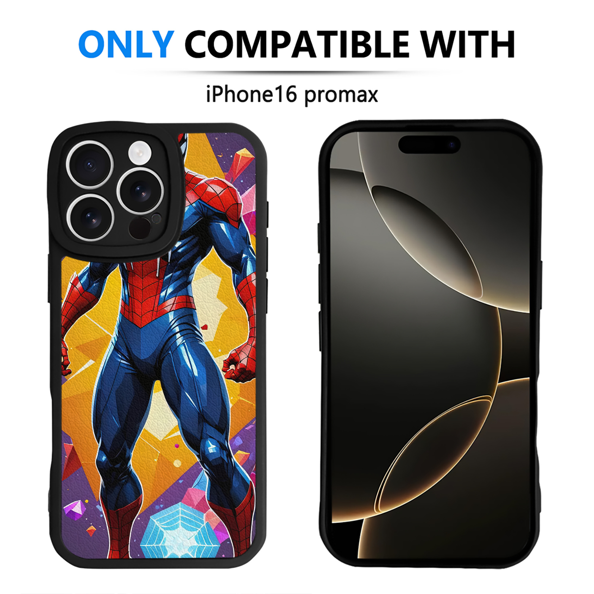 Spider Man スパイダーマン 【iPhone 16シリーズ対応】シリコンスマホケース（レザー調） 材質：シリコン